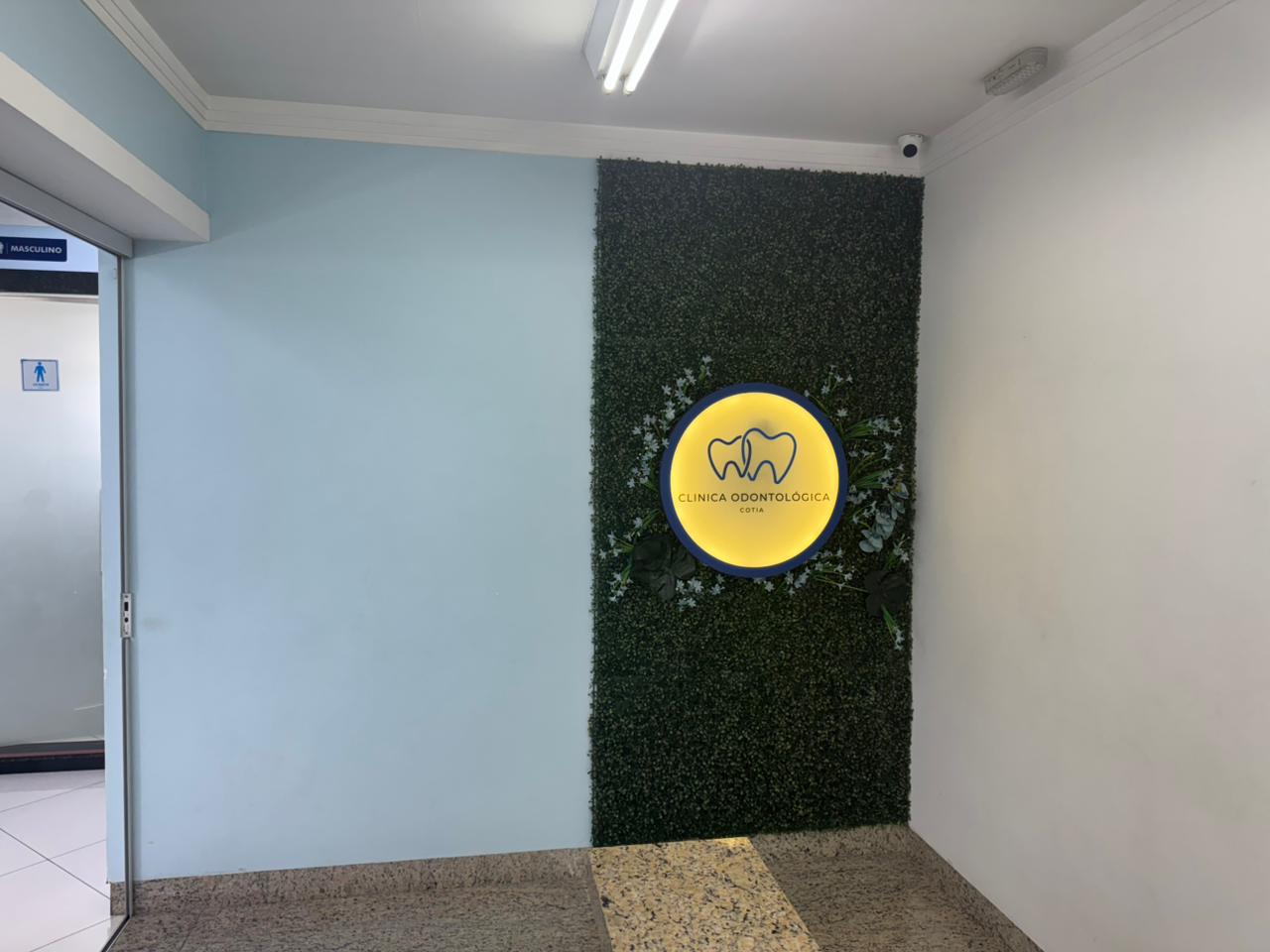 Espaço de identidade visual da clínica